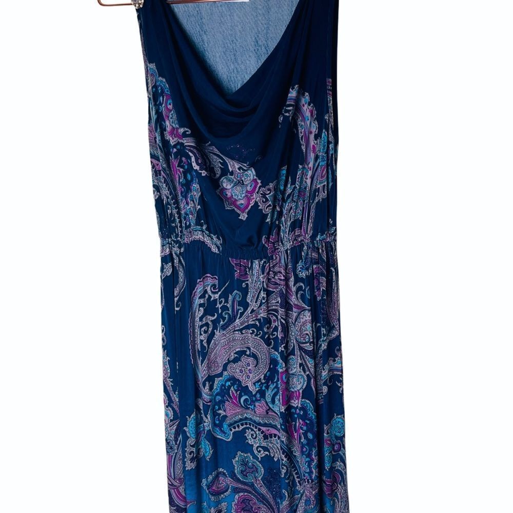 EUC ANGL Floral Sequined Cowl Neck Jumpsuit L/XL
